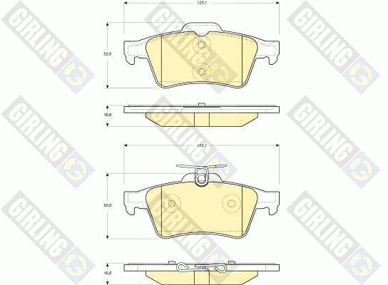 6116212 GIRLING Комплект тормозных колодок, дисковый тормоз (фото 1)