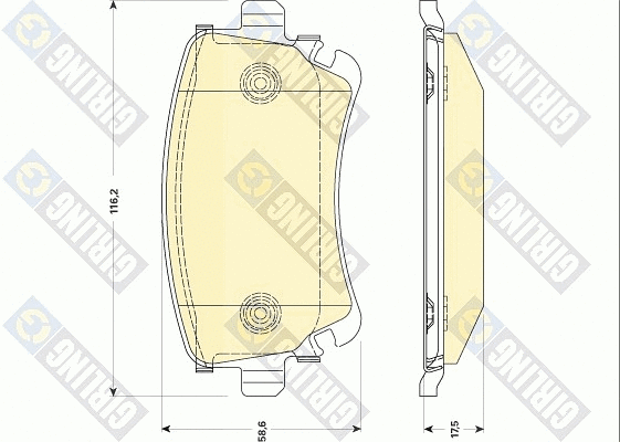 6117691 GIRLING Комплект тормозных колодок, дисковый тормоз (фото 1)
