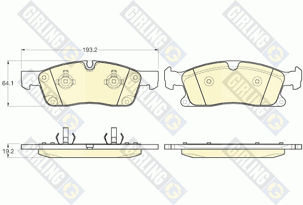 6119552 GIRLING Комплект тормозных колодок, дисковый тормоз (фото 1)