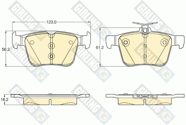 6119572 GIRLING Комплект тормозных колодок, дисковый тормоз (фото 1)