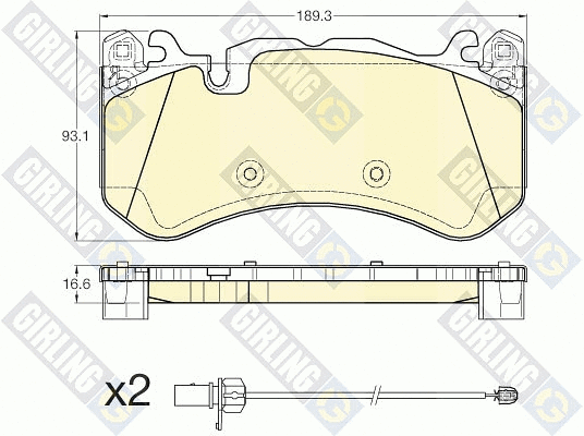 6119776 GIRLING Комплект тормозных колодок, дисковый тормоз (фото 1)