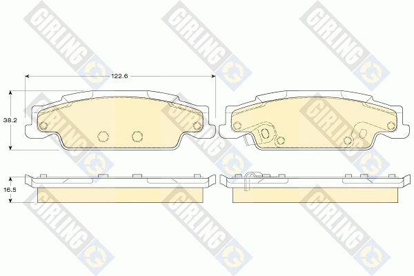 6144538 GIRLING Комплект тормозных колодок, дисковый тормоз (фото 1)