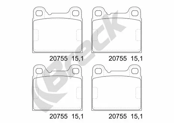 20755 00 704 00 BRECK Комплект тормозных колодок, дисковый тормоз (фото 1)