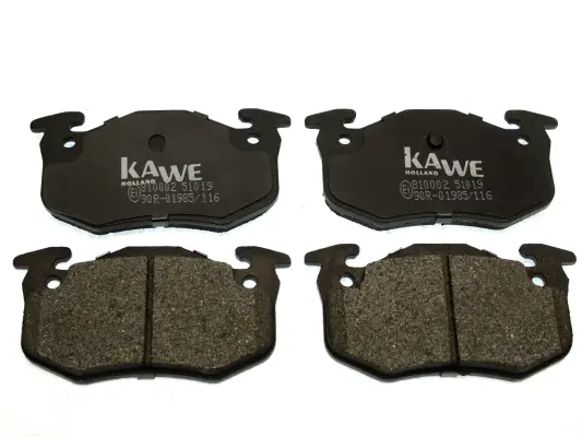 810002 KAWE Комплект тормозных колодок, дисковый тормоз (фото 1)