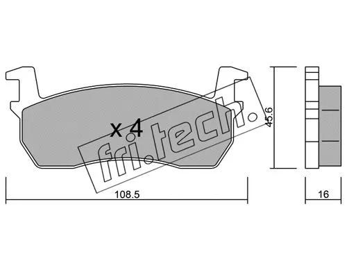 036.0 FRI.TECH. Комплект тормозных колодок, дисковый тормоз (фото 1)