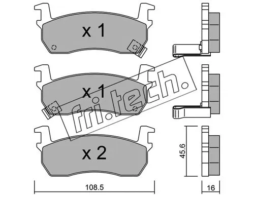 036.1 FRI.TECH. Комплект тормозных колодок, дисковый тормоз (фото 1)