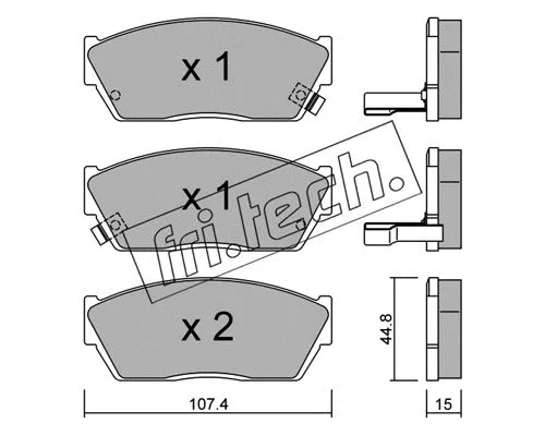 056.2 FRI.TECH. Комплект тормозных колодок, дисковый тормоз (фото 1)