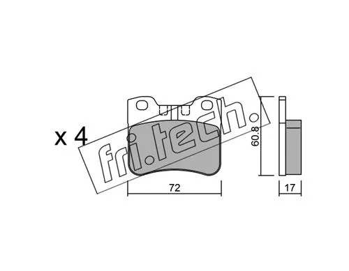 062.2 FRI.TECH. Комплект тормозных колодок, дисковый тормоз (фото 1)