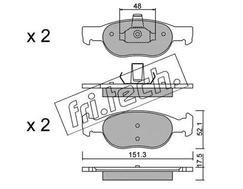 081.2 FRI.TECH. Комплект тормозных колодок, дисковый тормоз (фото 1)