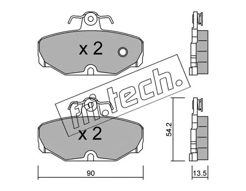 097.0 FRI.TECH. Комплект тормозных колодок, дисковый тормоз (фото 1)