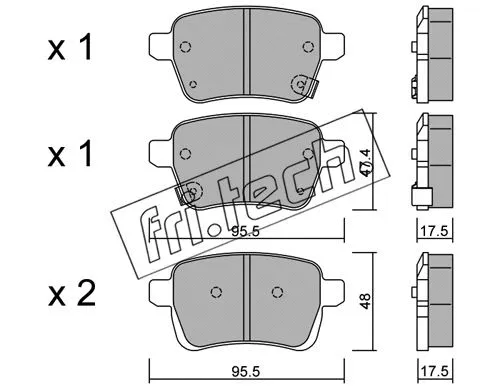 1036.0 FRI.TECH. Комплект тормозных колодок, дисковый тормоз (фото 1)