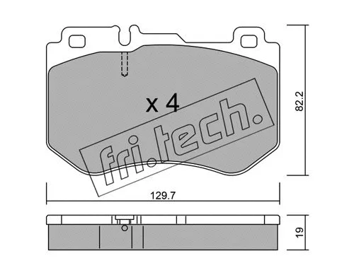 1042.0 FRI.TECH. Комплект тормозных колодок, дисковый тормоз (фото 1)