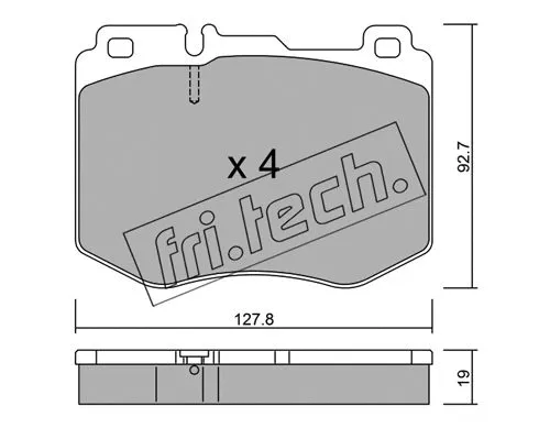 1043.0 FRI.TECH. Комплект тормозных колодок, дисковый тормоз (фото 1)