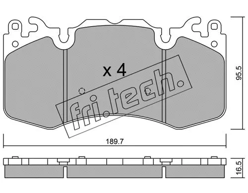 1048.0 FRI.TECH. Комплект тормозных колодок, дисковый тормоз (фото 1)