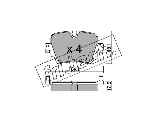 1060.0 FRI.TECH. Комплект тормозных колодок, дисковый тормоз (фото 1)