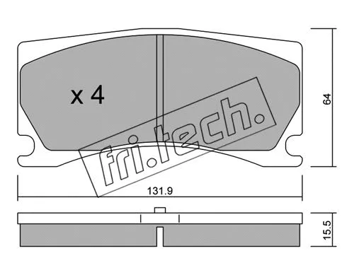 1106.0 FRI.TECH. Комплект тормозных колодок, дисковый тормоз (фото 1)