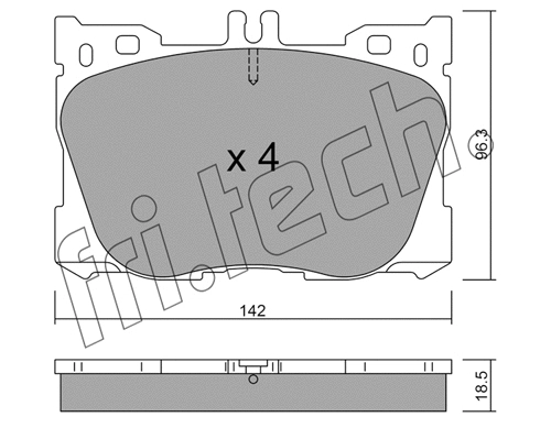 1134.0 FRI.TECH. Комплект тормозных колодок, дисковый тормоз (фото 1)