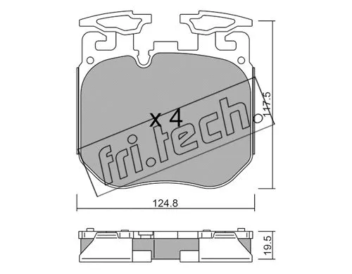 1147.0 FRI.TECH. Комплект тормозных колодок, дисковый тормоз (фото 1)