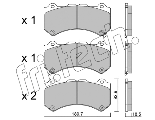 1156.0 FRI.TECH. Комплект тормозных колодок, дисковый тормоз (фото 1)