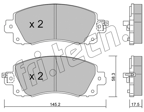 1161.0 FRI.TECH. Комплект тормозных колодок, дисковый тормоз (фото 1)