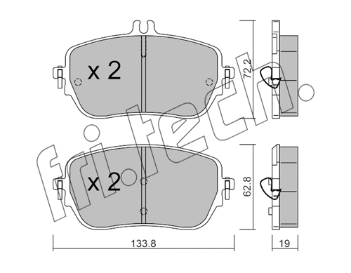 1193.0 FRI.TECH. Комплект тормозных колодок, дисковый тормоз (фото 1)