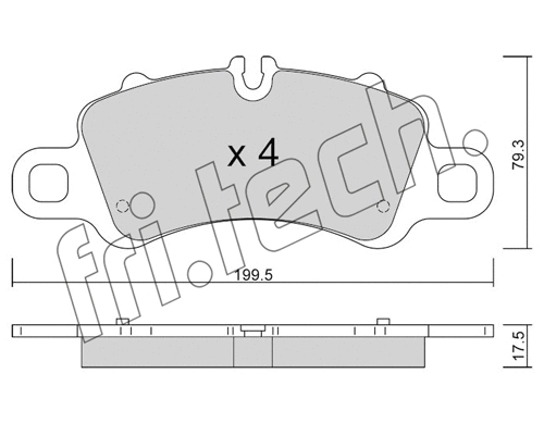 1254.0 FRI.TECH. Комплект тормозных колодок, дисковый тормоз (фото 1)