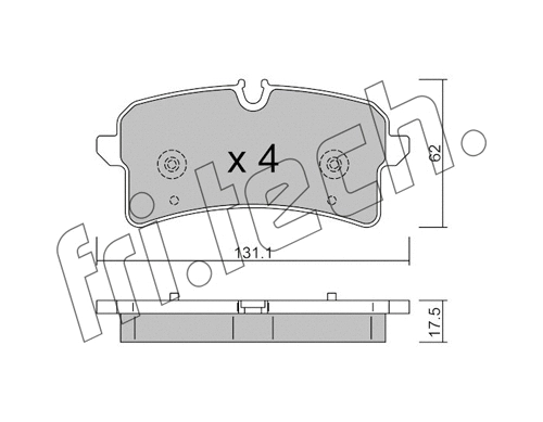 1261.0 FRI.TECH. Комплект тормозных колодок, дисковый тормоз (фото 1)