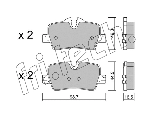 1264.0 FRI.TECH. Комплект тормозных колодок, дисковый тормоз (фото 1)