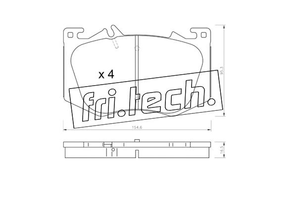 1269.0 FRI.TECH. Комплект тормозных колодок, дисковый тормоз (фото 1)