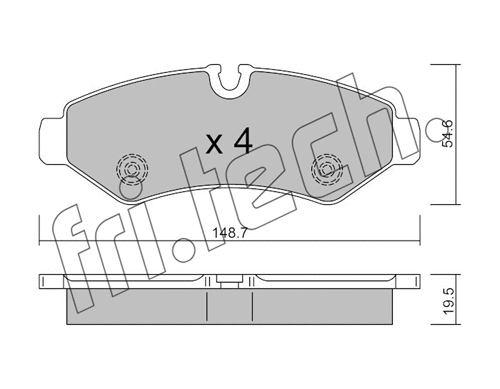 1275.0 FRI.TECH. Комплект тормозных колодок, дисковый тормоз (фото 1)