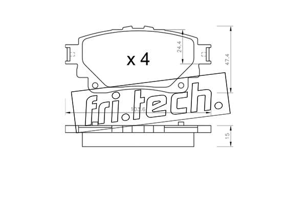 1290.0 FRI.TECH. Комплект тормозных колодок, дисковый тормоз (фото 1)