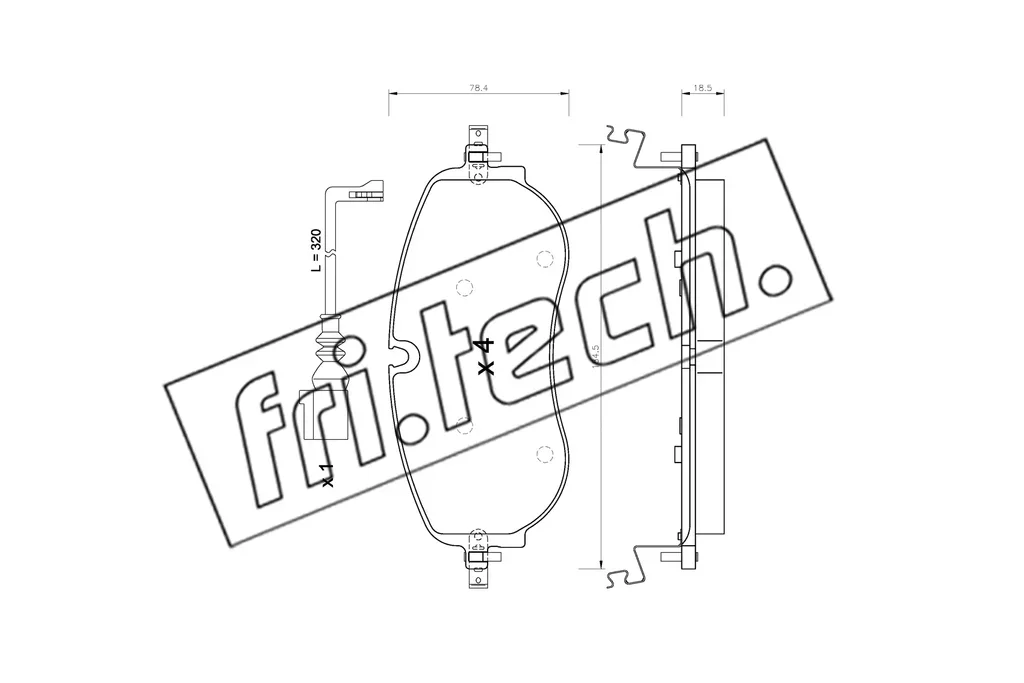 1320.0 FRI.TECH. Комплект тормозных колодок, дисковый тормоз (фото 1)