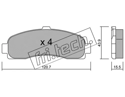 147.0 FRI.TECH. Комплект тормозных колодок, дисковый тормоз (фото 1)