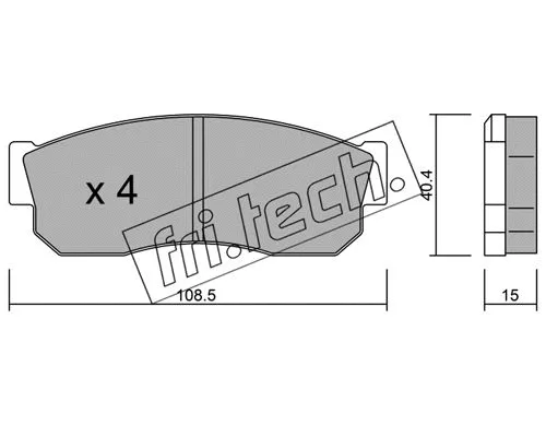 211.0 FRI.TECH. Комплект тормозных колодок, дисковый тормоз (фото 1)