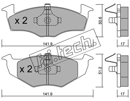 215.0 FRI.TECH. Комплект тормозных колодок, дисковый тормоз (фото 1)