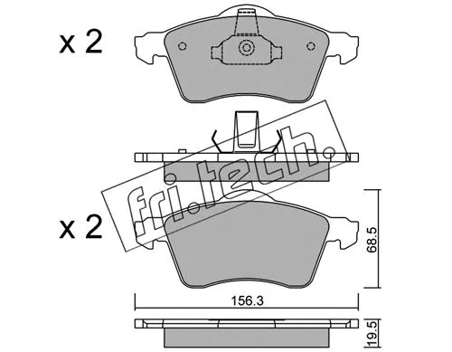272.0 FRI.TECH. Комплект тормозных колодок, дисковый тормоз (фото 1)