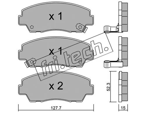 292.0 FRI.TECH. Комплект тормозных колодок, дисковый тормоз (фото 1)