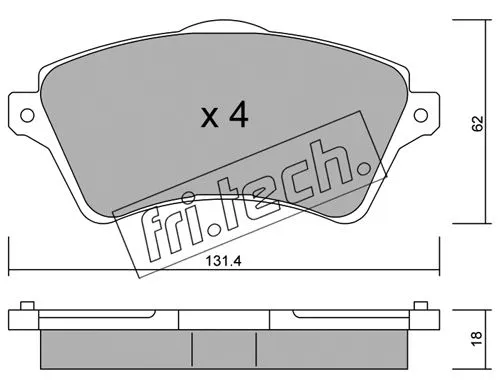 358.0 FRI.TECH. Комплект тормозных колодок, дисковый тормоз (фото 1)