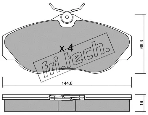 359.0 FRI.TECH. Комплект тормозных колодок, дисковый тормоз (фото 1)