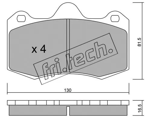 407.0 FRI.TECH. Комплект тормозных колодок, дисковый тормоз (фото 1)