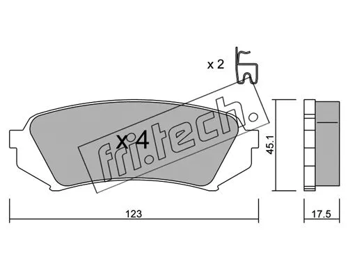 469.0 FRI.TECH. Комплект тормозных колодок, дисковый тормоз (фото 1)