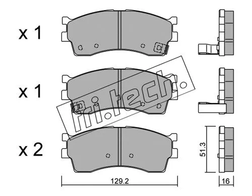 528.0 FRI.TECH. Комплект тормозных колодок, дисковый тормоз (фото 1)