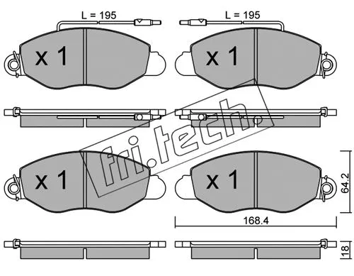 552.1 FRI.TECH. Комплект тормозных колодок, дисковый тормоз (фото 1)