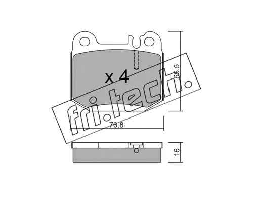 580.0 FRI.TECH. Комплект тормозных колодок, дисковый тормоз (фото 1)