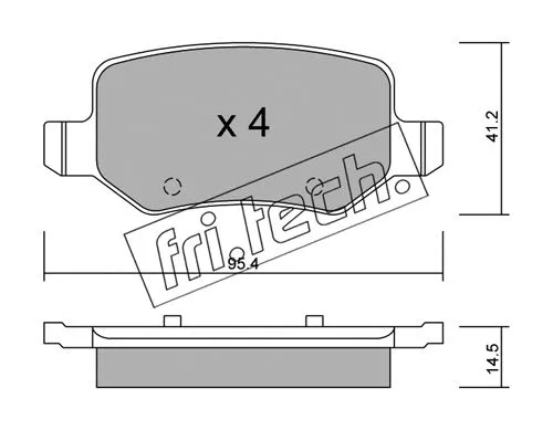 581.0 FRI.TECH. Комплект тормозных колодок, дисковый тормоз (фото 1)