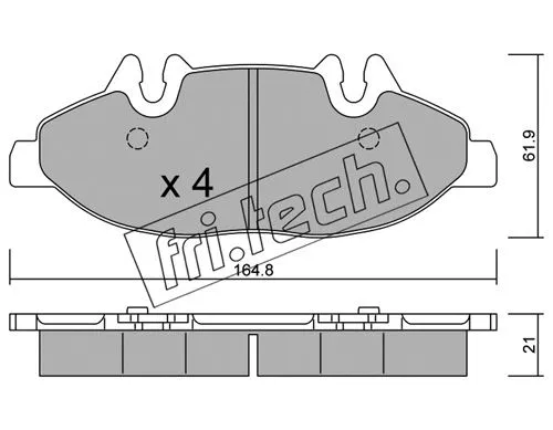 591.0 FRI.TECH. Комплект тормозных колодок, дисковый тормоз (фото 1)