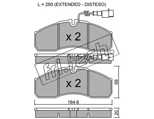 594.7 FRI.TECH. Комплект тормозных колодок, дисковый тормоз (фото 1)