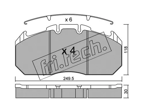 603.0 FRI.TECH. Комплект тормозных колодок, дисковый тормоз (фото 1)