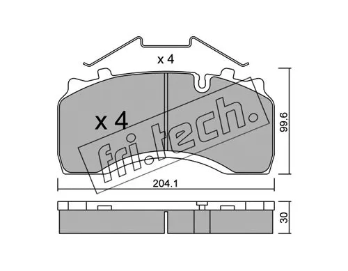 606.0 FRI.TECH. Комплект тормозных колодок, дисковый тормоз (фото 1)