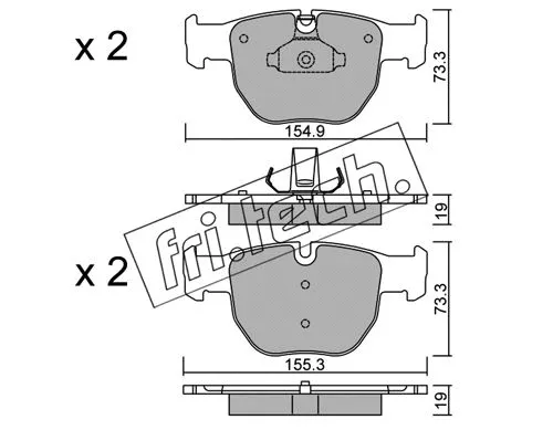 614.0 FRI.TECH. Комплект тормозных колодок, дисковый тормоз (фото 1)